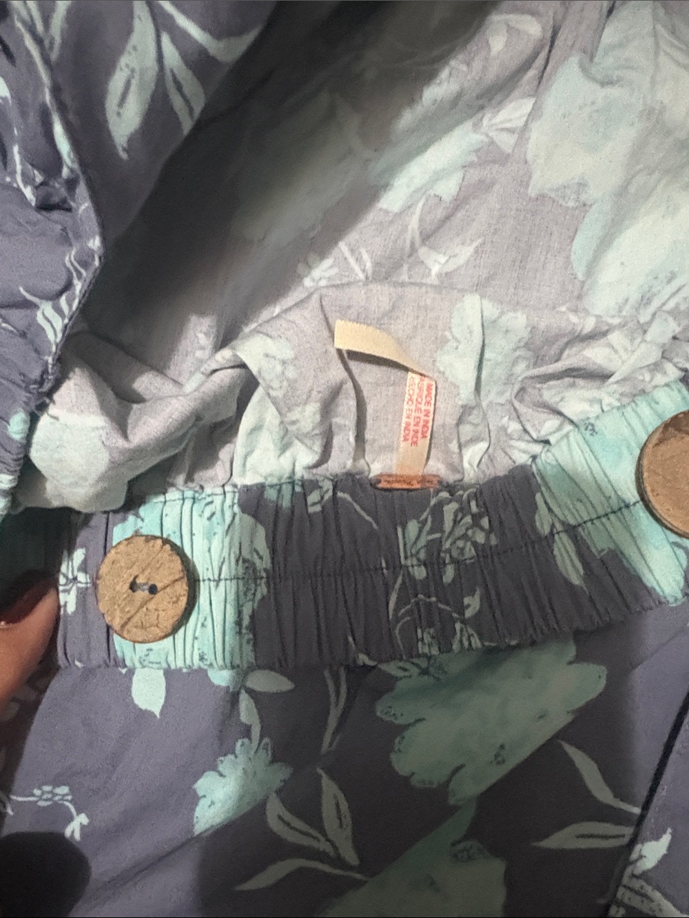Free People Lavender Jacket with Mint Floral Print